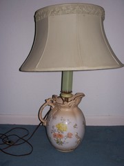 Lamp with agate and pitcher Base Antique  $225.00